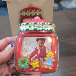 Hallmark I Love Grandma Red Keepsake Jar Pohto Frameornament/ Magnet